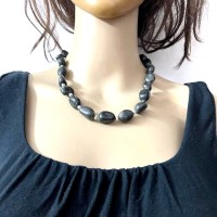 Black Agate Stone Gypsy Boho TIBET Tribal Long Fashion Gift Necklace India