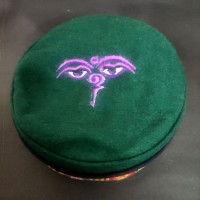Buddha Eye Embroidered Green Round Unisex Adult Sherpa cap HAT Tibet Nepal