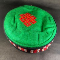 Eternal Knot Embroidery Green Round Unisex Adult Sherpa cap HAT Tibet Nepal
