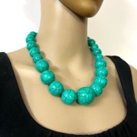 Ethnic Handmade Chic BOHO Collar Gypsy Fashion Resin Bead Chunky Necklace