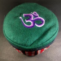 Sanskrit Om Embroider Green Unisex Tibet Sherpa tribal winter cap HAT Nepal