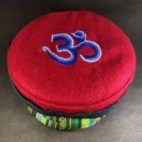 Sanskrit Om Embroidery Maroon Round Unisex Adult Tibet Sherpa cap HAT Nepal