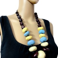 TIBET Bold FASHION Handmade Resin Beads Tribal Naga Ethnic Necklace Women