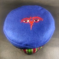 Tibetan Buddha Eye Embroidery Blue Round Unisex Adult Sherpa cap HAT Nepal