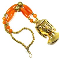 TIBETAN Ethnic banjara Tribal amber LOOK Resin beads Bold Handmade Necklace