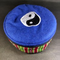 Tibetan Yin & Yang Embroidered Blue Round Unisex Adult Sherpa cap HAT Nepal