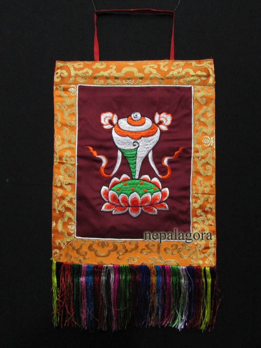 Conch Embroidery Wall Hanging Thanka - Th141