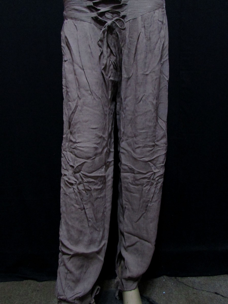 Cotton Woman brown L Pant Trouser Nepal - Tr217