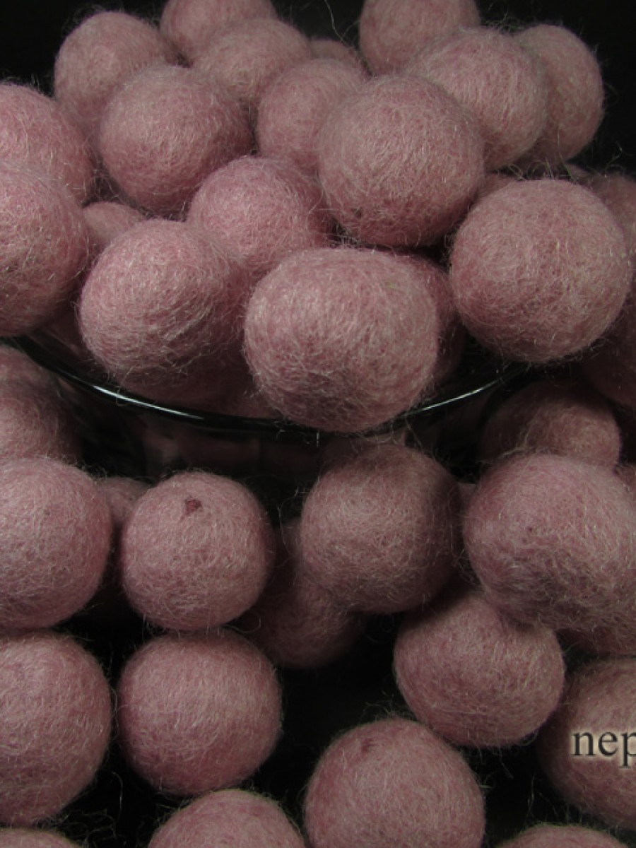 Felt ball 2cm wool Baby Pink color DIY Nepal - F97