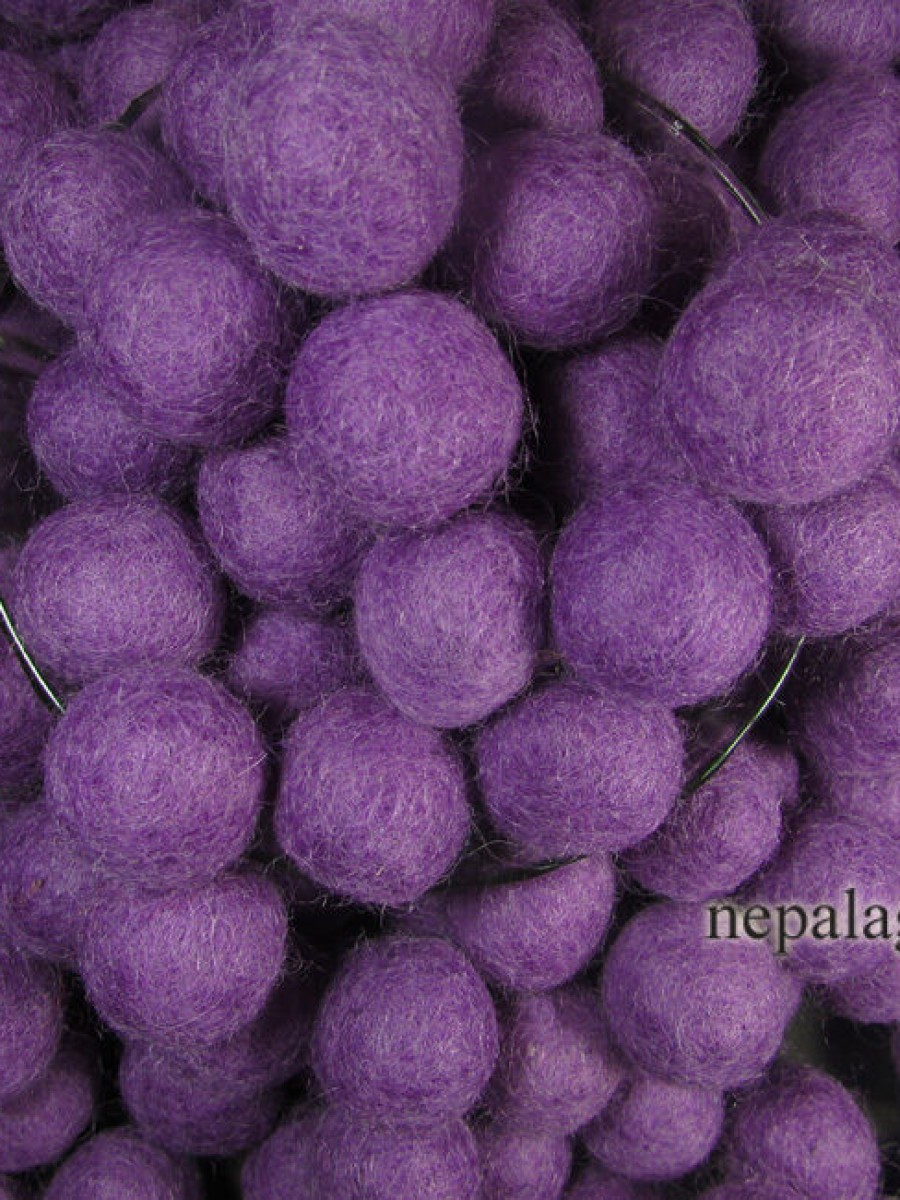 Felt Balls 2cm Purple Color Bead - F103