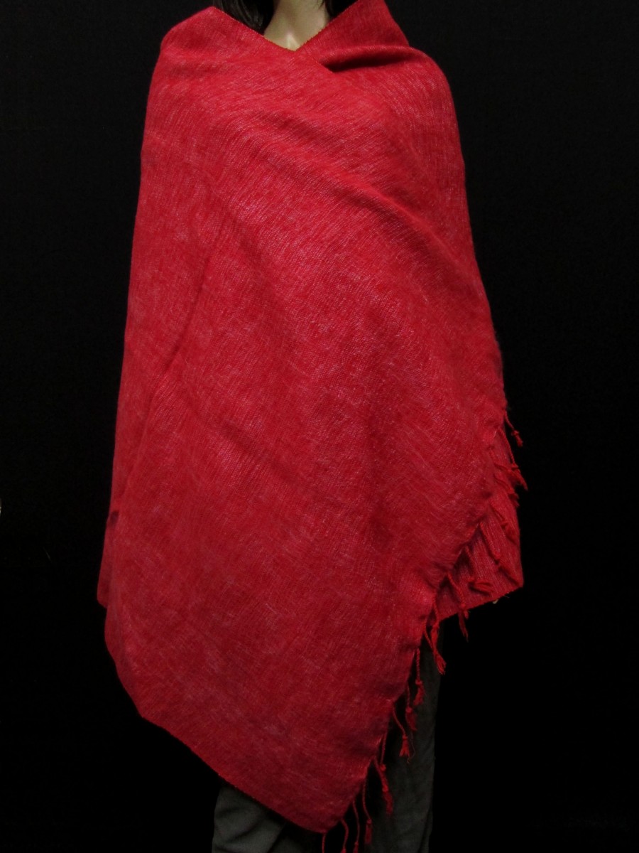 Handloom yak wool reversible scarf shawl - Sw208