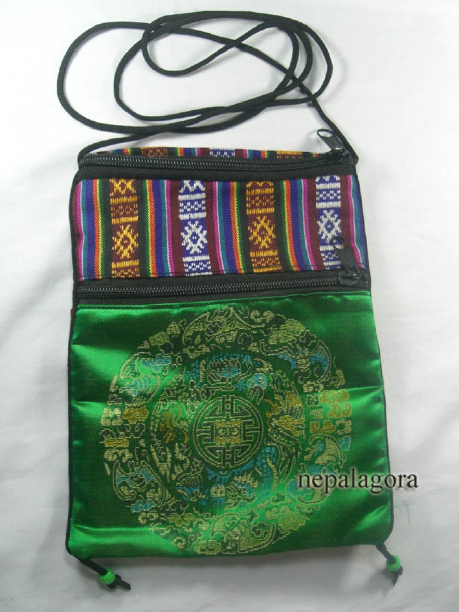 Mandala embroidery purse passport bag - Pur505