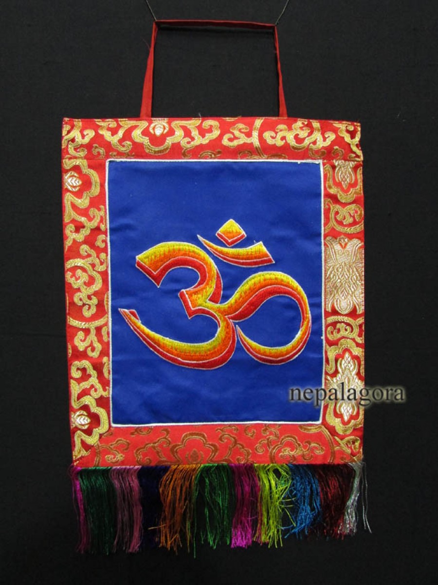Om Embroidery Wall Hanging Thanka Nepal - Th92