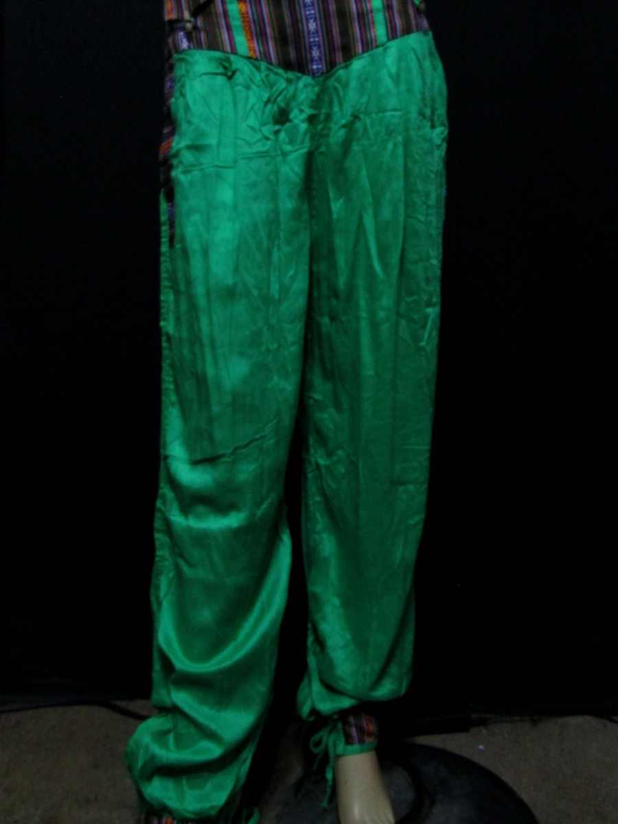 Rayon Ladies Green XL PANT TROUSER Nepal - Tr402