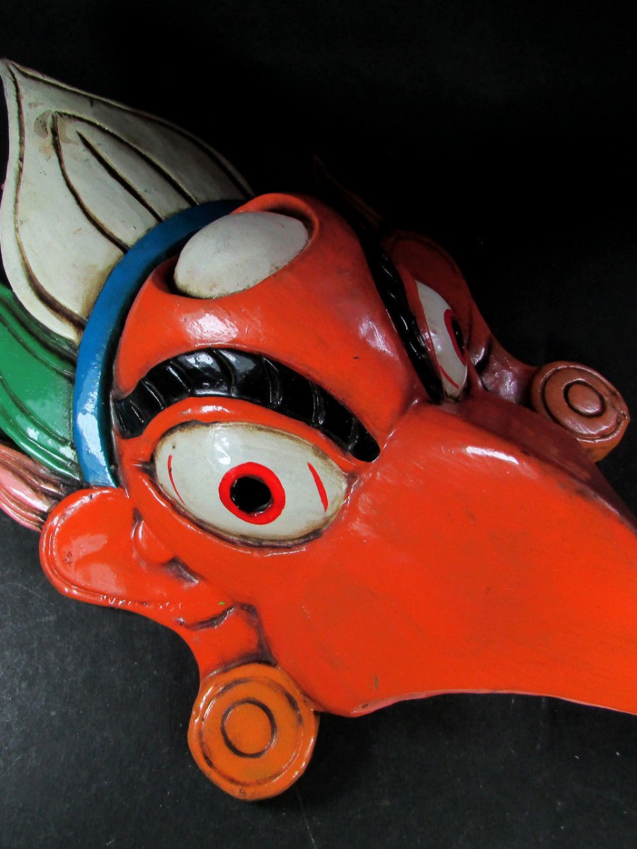Wooden Garuda Head Mask - M346