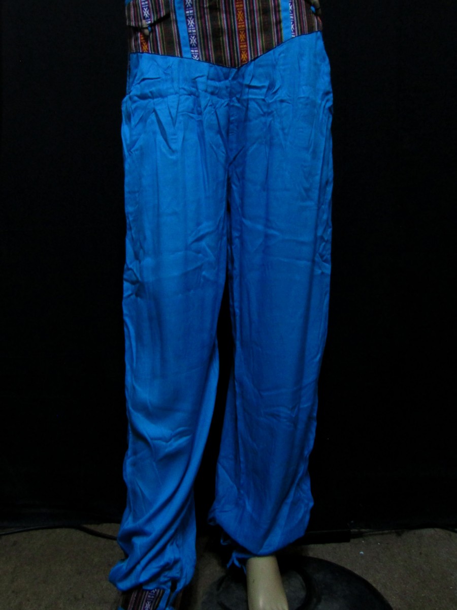 XL Rayon Ladies Blue PANT TROUSER - Tr397
