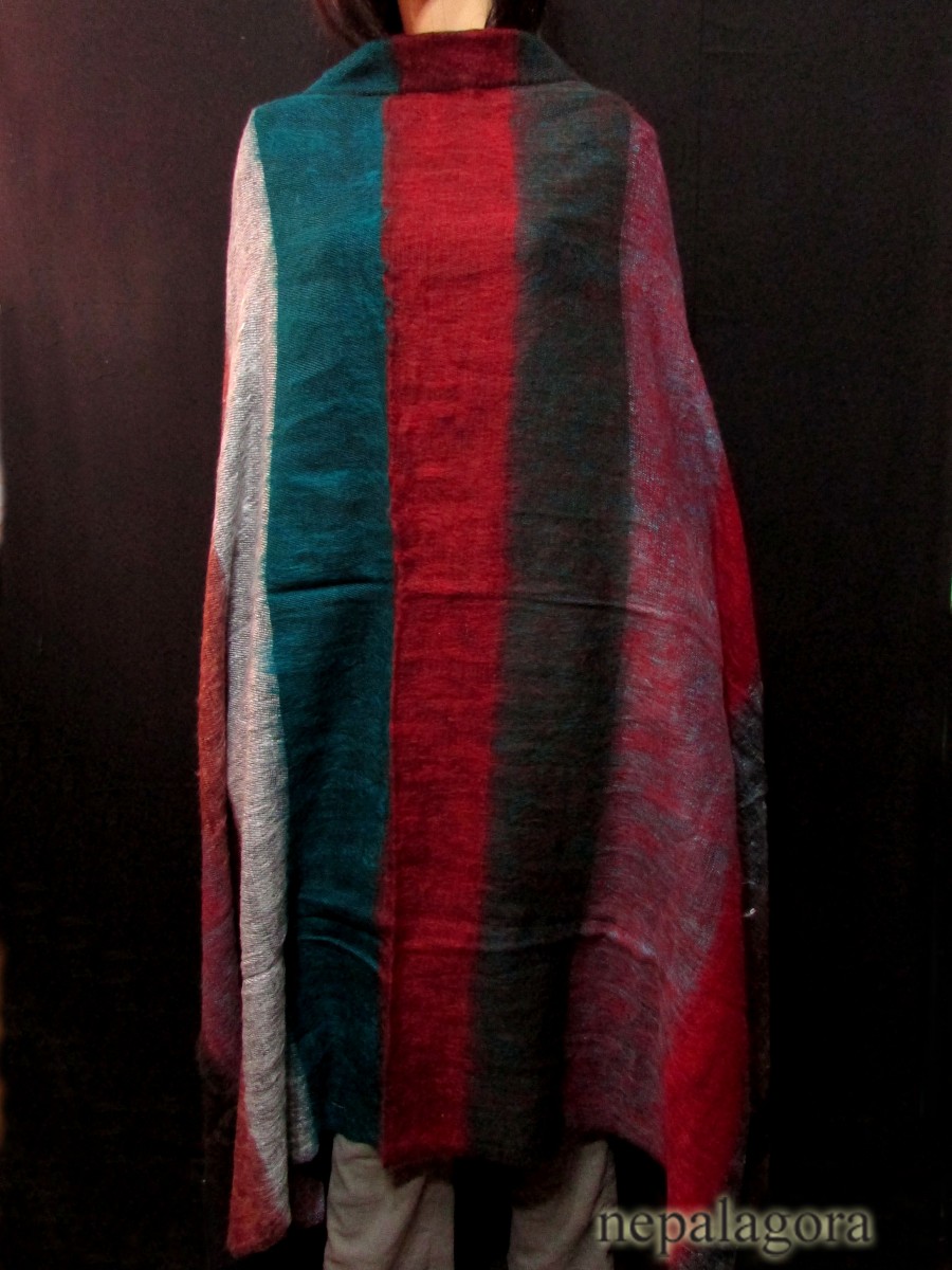 Yak wool large stole shawl Blanket Throw - Sw130