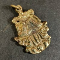 Auspicious 8 Lucky Sign Victory Banner Astamangala BRASS Unisex Pendant