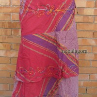 Bohemian Embroidered Multi color Cotton Layer Summer Festival Skirt Nepal