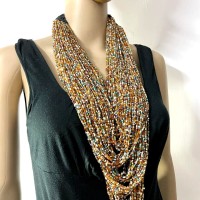 Ethnic Heavy MultiColor Strand Crochet Tribal Gypsy Fashion Necklace India