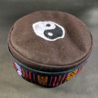 Ethnic Yin & Yang Embroidery Brown Unisex Adult Sherpa cap HAT Tibet Nepal