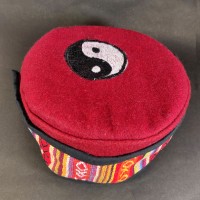 Ethnic Eternal Knot Embroidery Maroon Unisex Adult Sherpa cap HAT Tibet Nepal