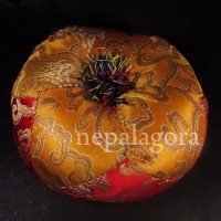 Handmade 15cm diameter brocade Buddhist singing bowl cushion Pillow Nepal