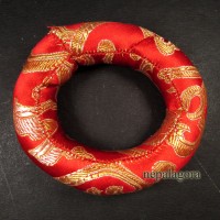 Handmade Buddhist Brocade round 10 inch silk singing bowl cushion ring Nepal