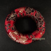 Handmade Buddhist Brocade round 11 inch silk singing bowl cushion ring Nepal
