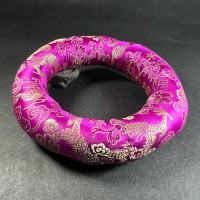 Handmade Buddhist Brocade round 21 inch silk singing bowl cushion ring Nepal