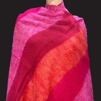 Himalayan Yak Wool Blend Throw reversible stole stripe shawl scarf wrap Nepal