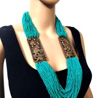 LONG Multi Strand Gypsy Tribal Ethnic Banjara Tibet Fashion Necklace Jewelry