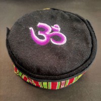 Sanskrit Om Embroidered Black Round Unisex Adult Tibet Sherpa cap HAT Nepal