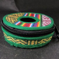 Tibetan Buddhist bell 8 cm cymbal case round Tingsha box bag Gift Nepal