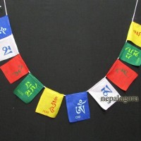 Tibetan Om Mani Padme Hum Mantra 5 Rolls small cotton 50 Prayer Flags Nepal