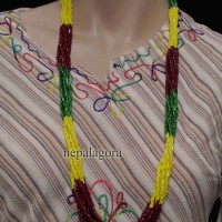 Tribal Ethnic multicolor Pote Bead Gypsy Style Handmade wedding Necklace